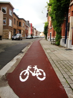 rue Dries, rénovation de la piste cyclable